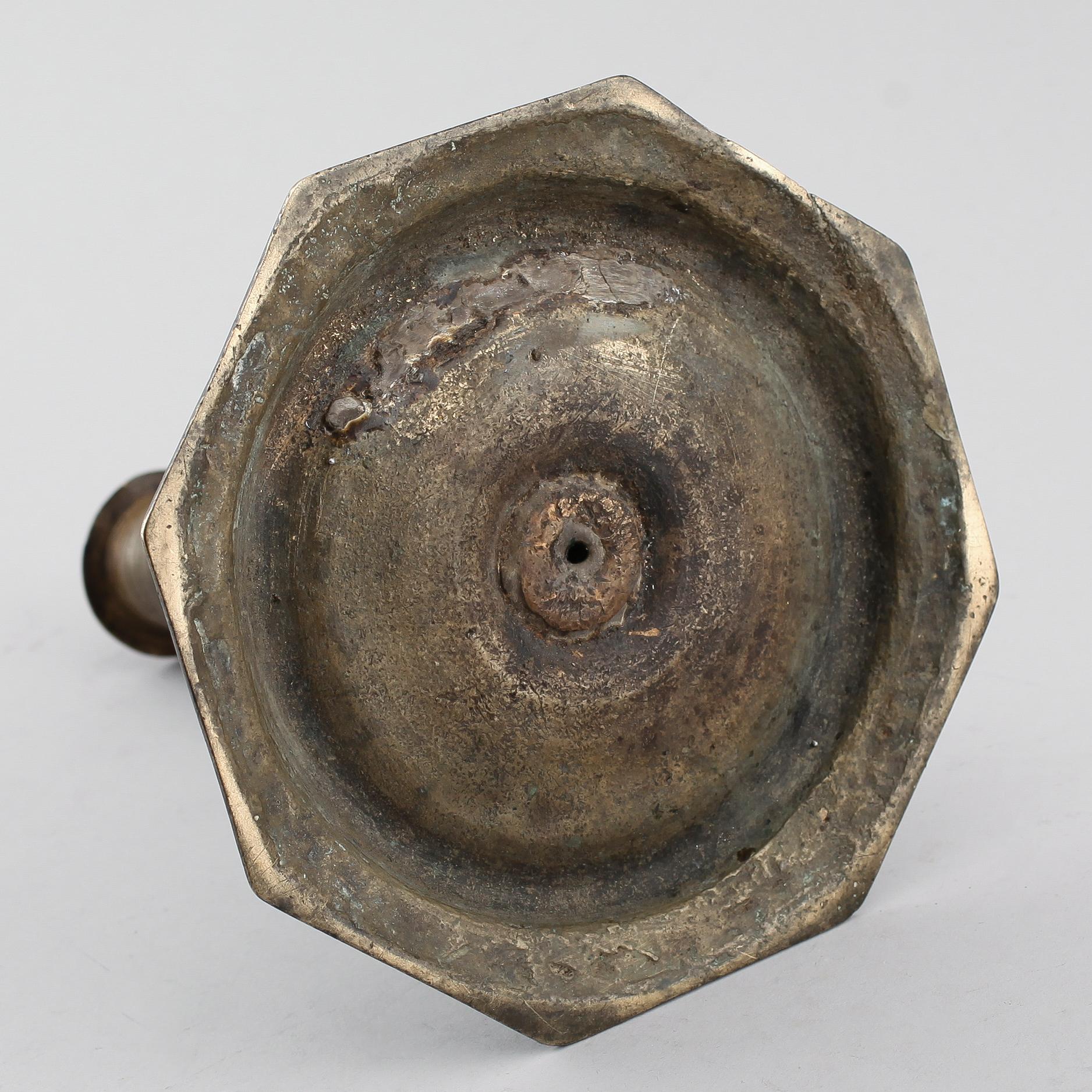 LJUSSTAKE, mässing, 1600-tal.