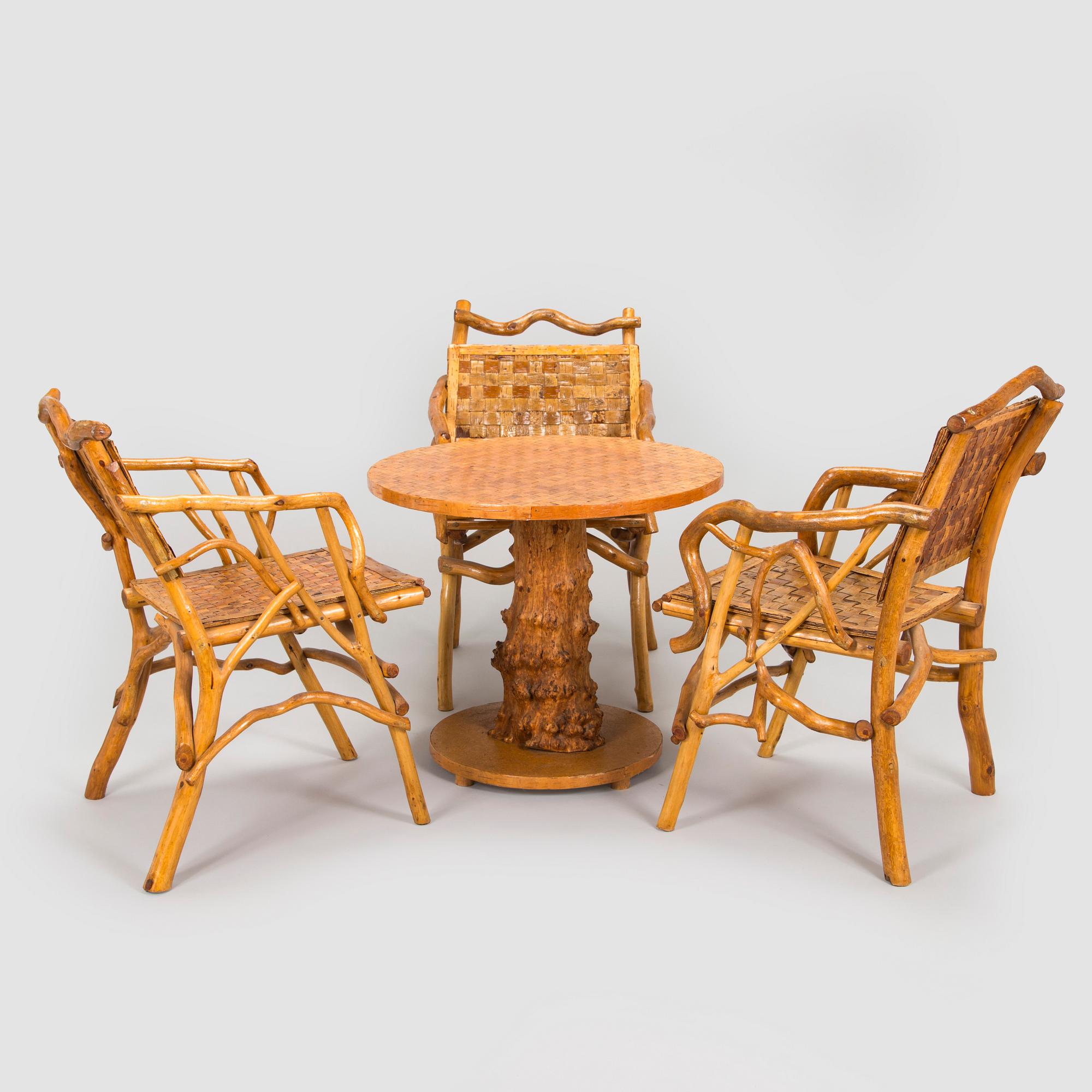 A four piece furniture suite, mid-20th century.