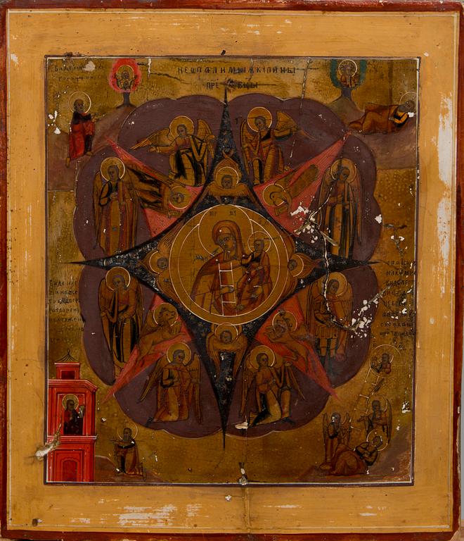 IKON, tempera på pannå, Ryssland omkring 1900.