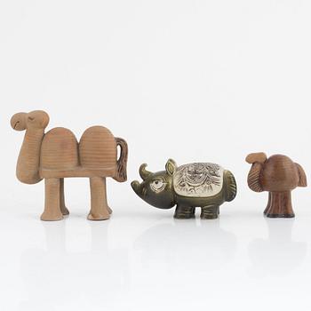 Lisa Larson, figurines, 3 pcs, stoneware, Gustavsberg.