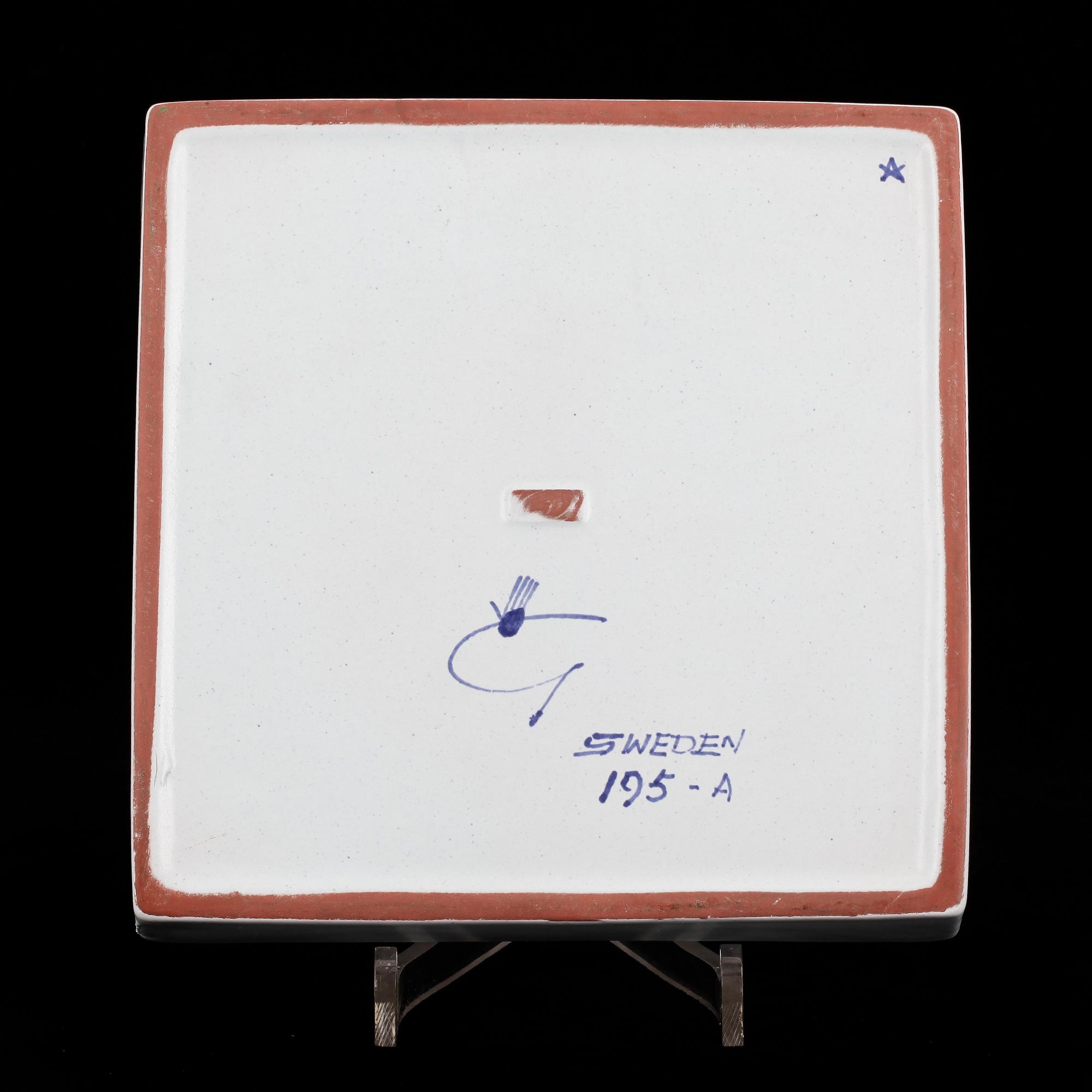 ASKFAT, fajans, "Karneval", Stig Lindberg, Gustavsberg.