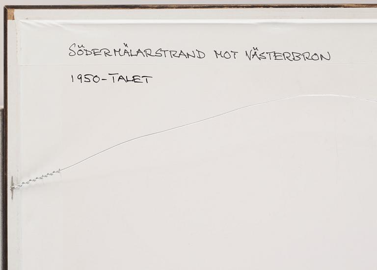 Åke Lange, "Södermälarstrand mot Västerbron".