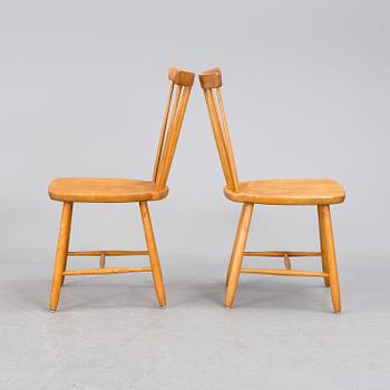 CARL MALMSTEN, stolar, 4 st, "Lilla Åland", Stolfabriks AB Smålandsstenar, 1950/60-tal.