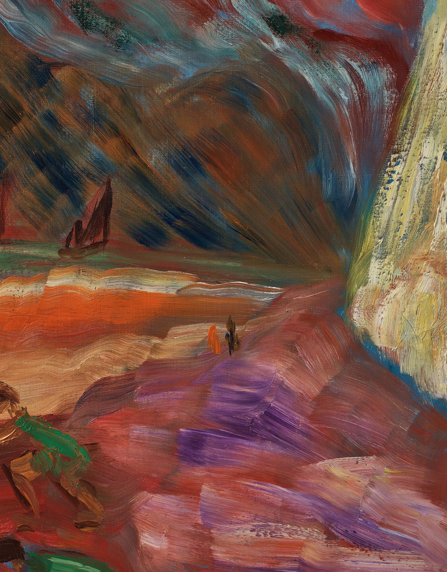 Sigrid Hjertén, "Kalkklippan, St Aubin" (The limestone cliff, St Aubin).