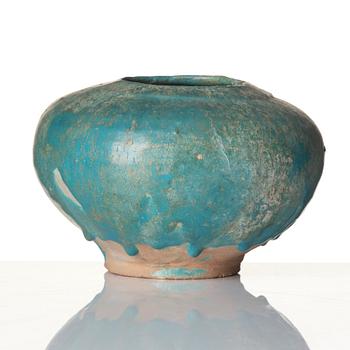 A Kashan pottery jar.