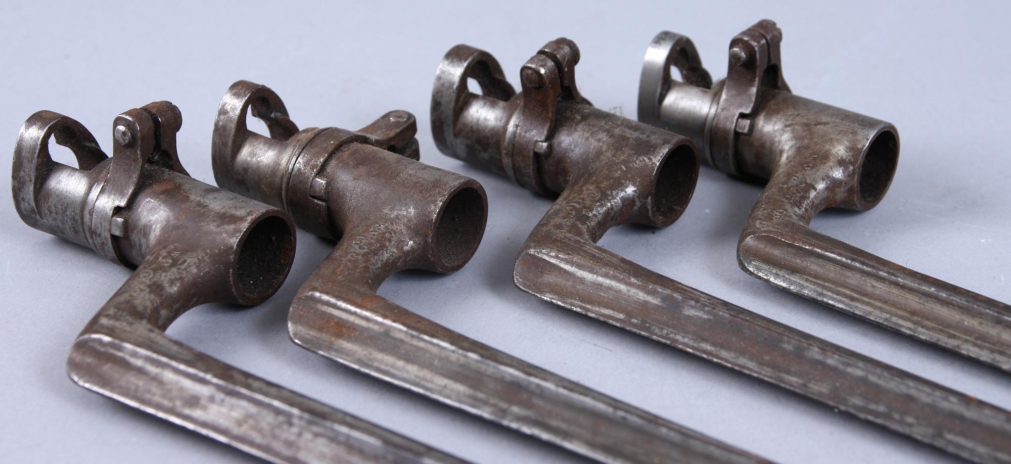 BAJONETTER, 4 st, 1800-tal.