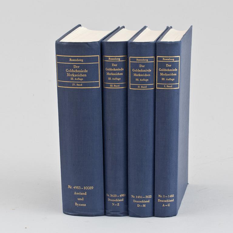 BÖCKER, Der Goldschmiede Merkzeichen, 4 vol, Marc Rosenberg, London.