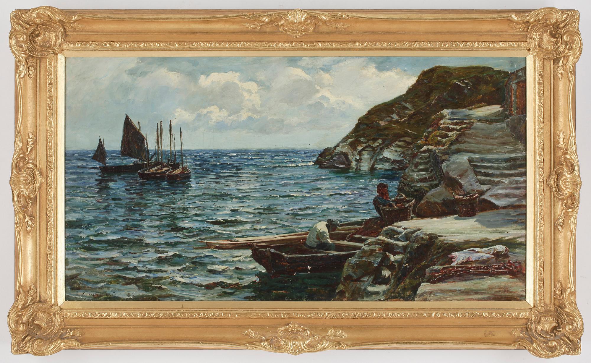 Colin Hunter, COLIN HUNTER. Oil on canvas. Sign Colin Hunter and dated -83.