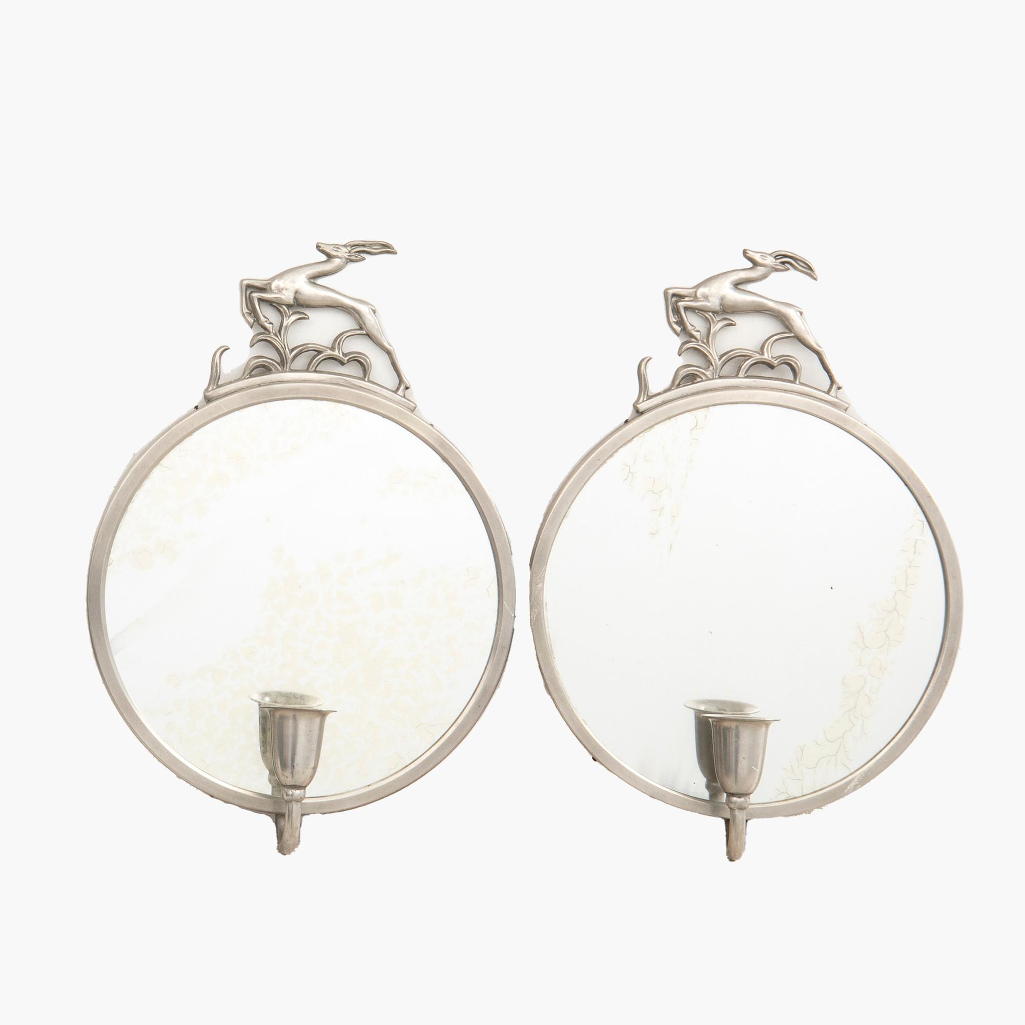 Pair of 1930s/40s tin sconces.
