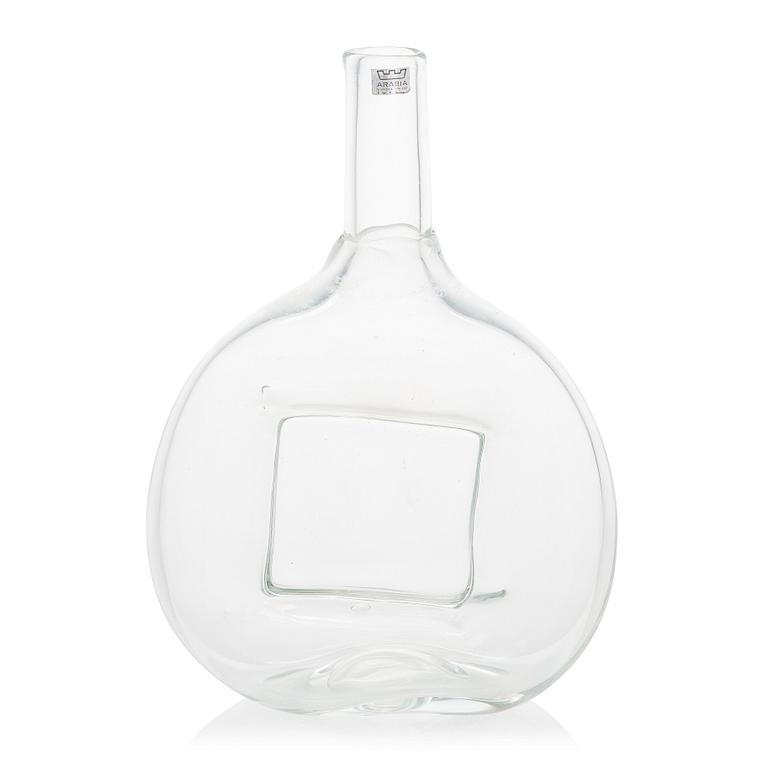 Oiva Toikka, flaska, signerad Oiva Toikka Nuutajärvi Notsjö.