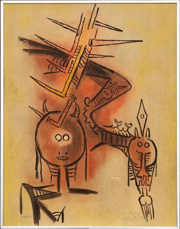 WIFREDO LAM, 3  lithograph in colours, signed and numbered 240/262.