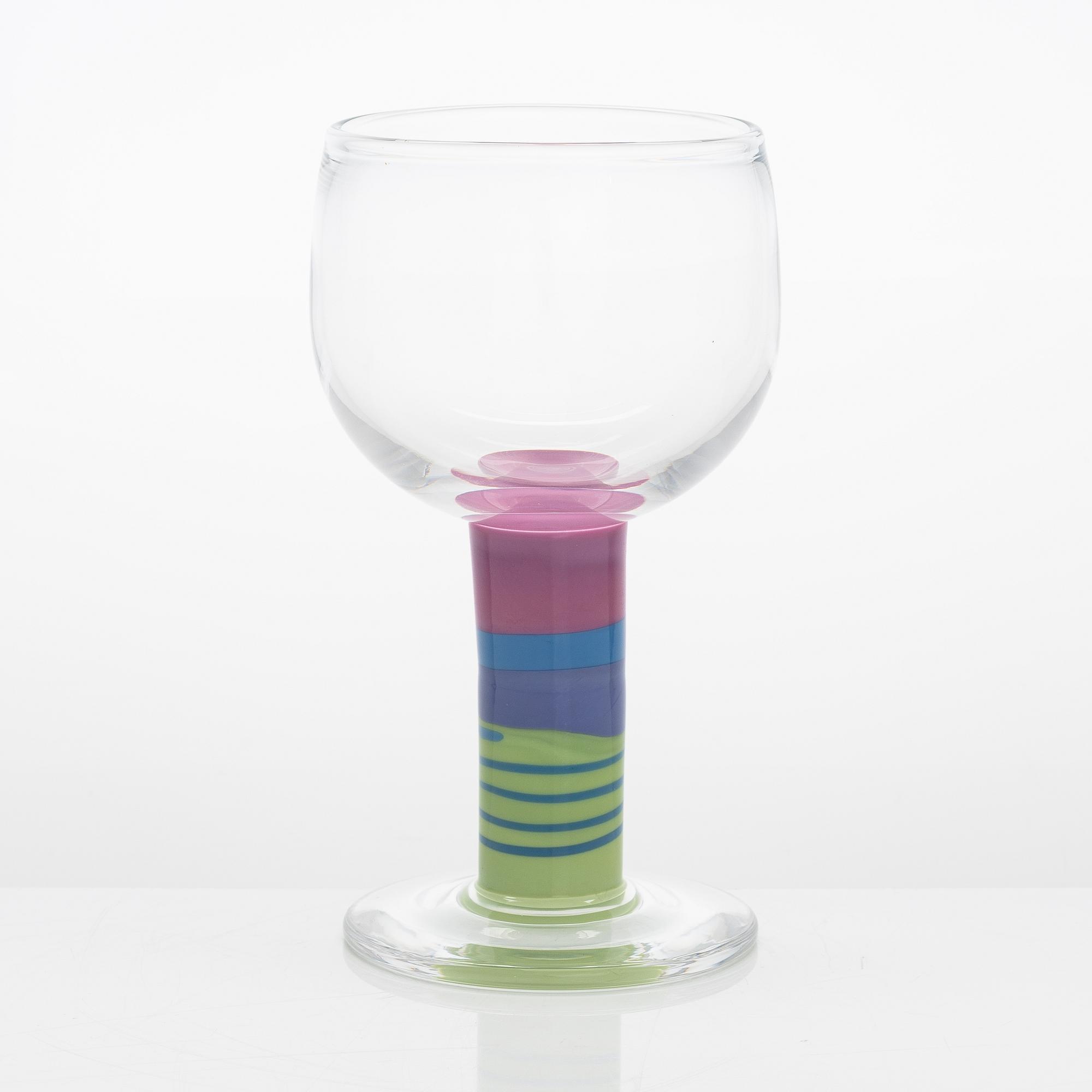Gunnar Cyrén, a 'Popglas' goblet, signed Orrefors Expo b598 -67 Gunnar Cyrén.