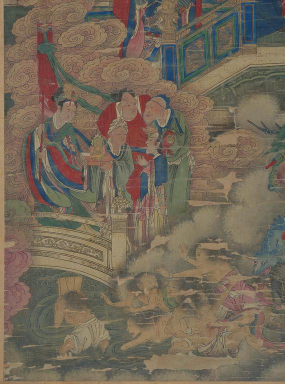 A large painting by anonymous artist, Qing dynasty, 18/19th century.
