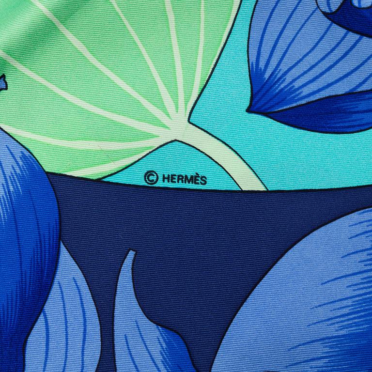Hermès, Scarf, 'Fleurs De Lotus'.