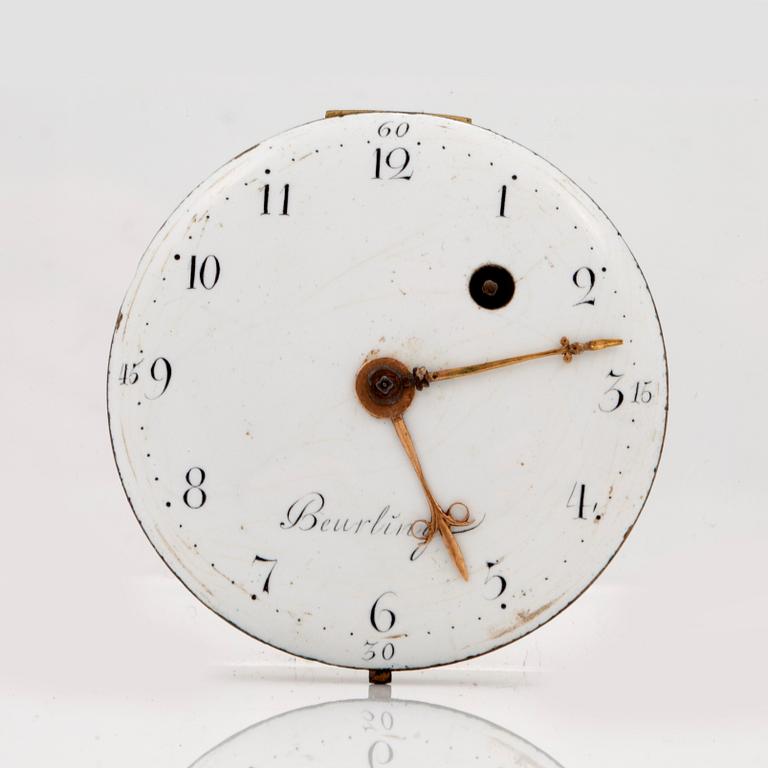 POCKET WATCH, 2 pcs, 2 movements, 1 key,