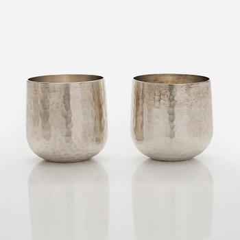 Tapio Wirkkala, bägare, 6 st, silver, TW 469, Kultakeskus, Tavastehus 1978 och 1979.