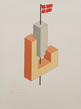 OSCAR REUTERSVÄRD, färglitografier 15 st i mapp signerade och numrerade 43/190.