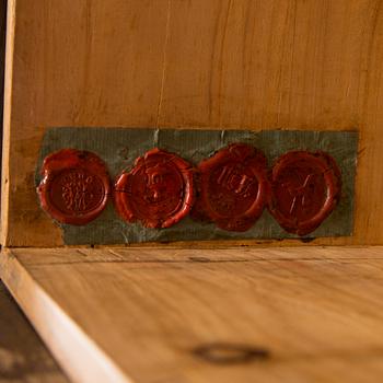 An oak chest dated 1761, Germany.