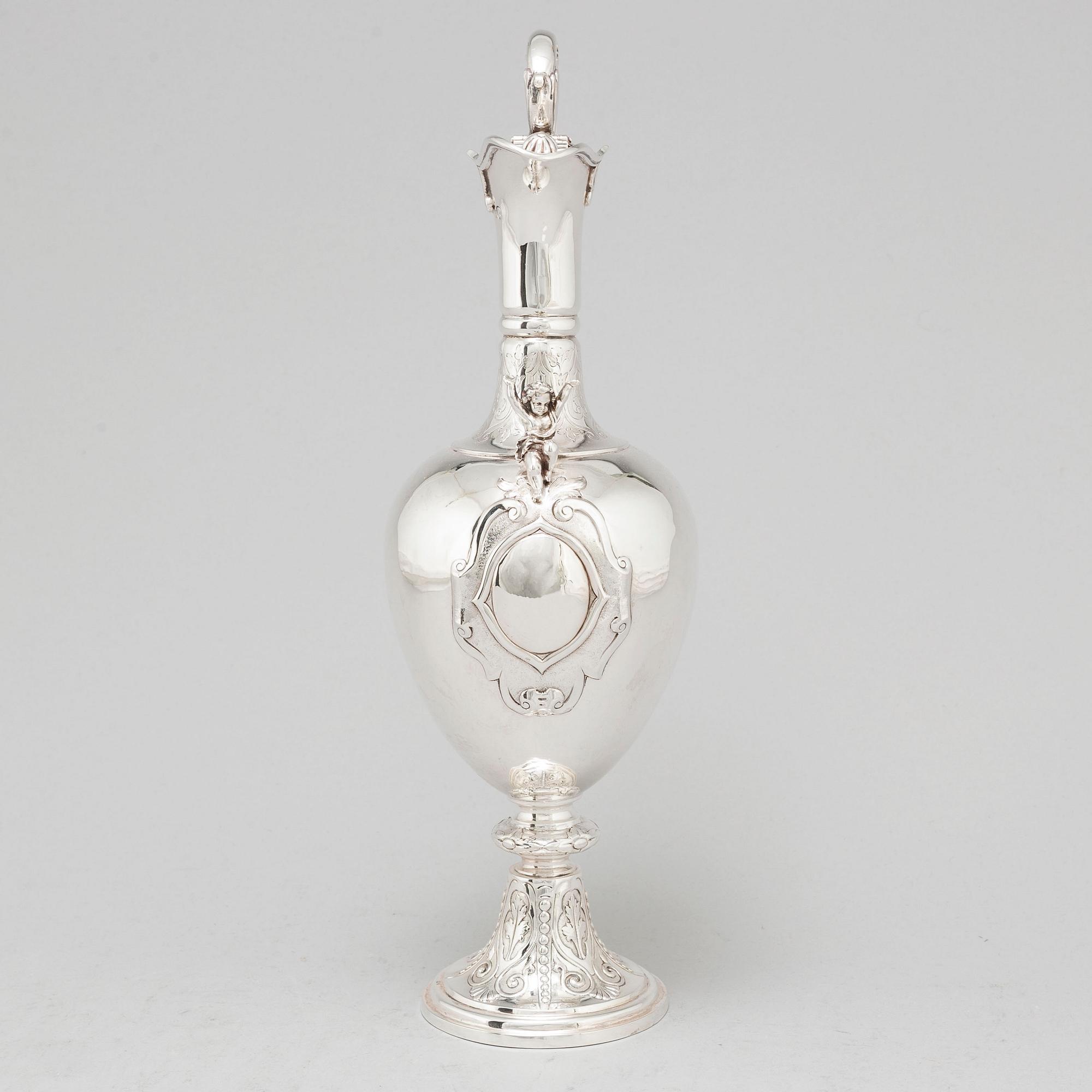 Joseph Angle, vinkanna, silver, London 1860.