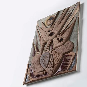 Tyra Lundgren, relief "De hungriga", egen ateljé 1950-tal.
