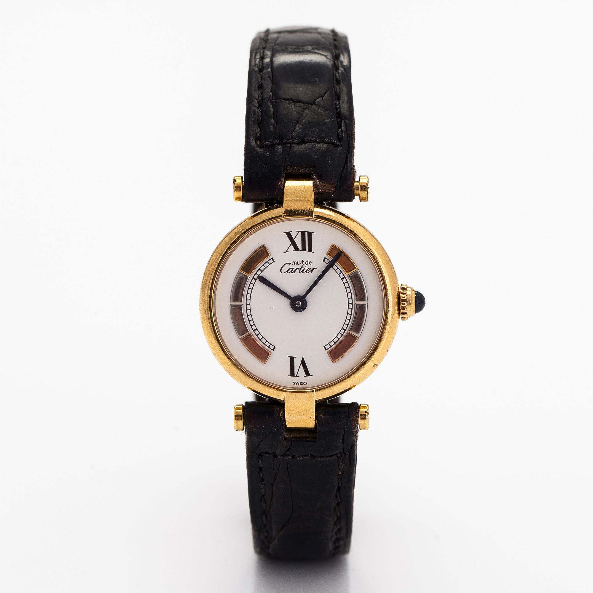 must de Cartier, VLC, Trinity Dial, armbandsur, 24 mm.
