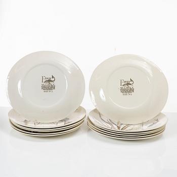 Fish service, 14 pieces, earthenware, "Fish", Johnson Bros, England.