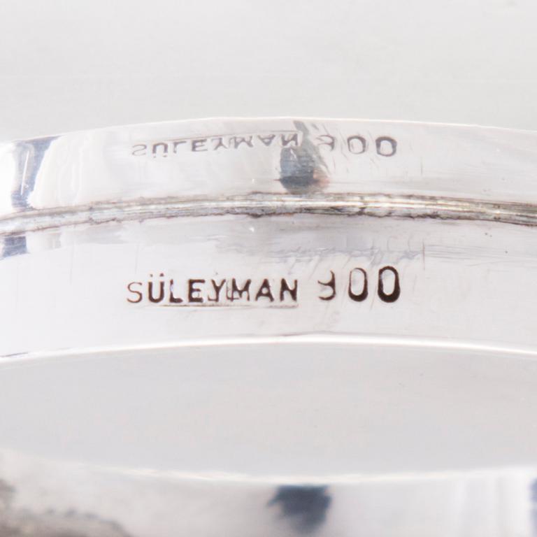A parcel-gilt silver bowl, mark of Süleyman, 20th Century.