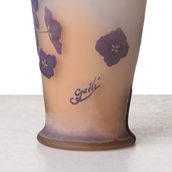 Emile Gallé, an Art Nouveau cameo glass vase, Nancy, France.