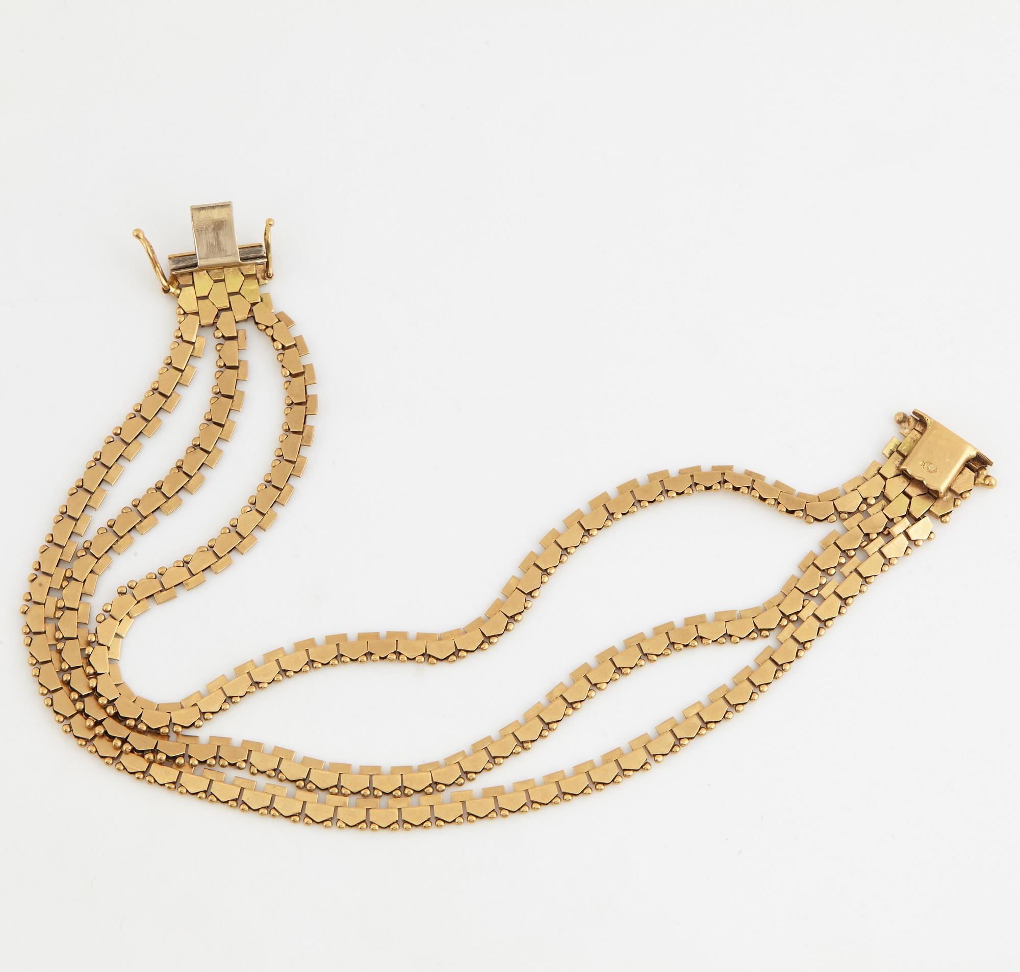 18K gold bracelet.