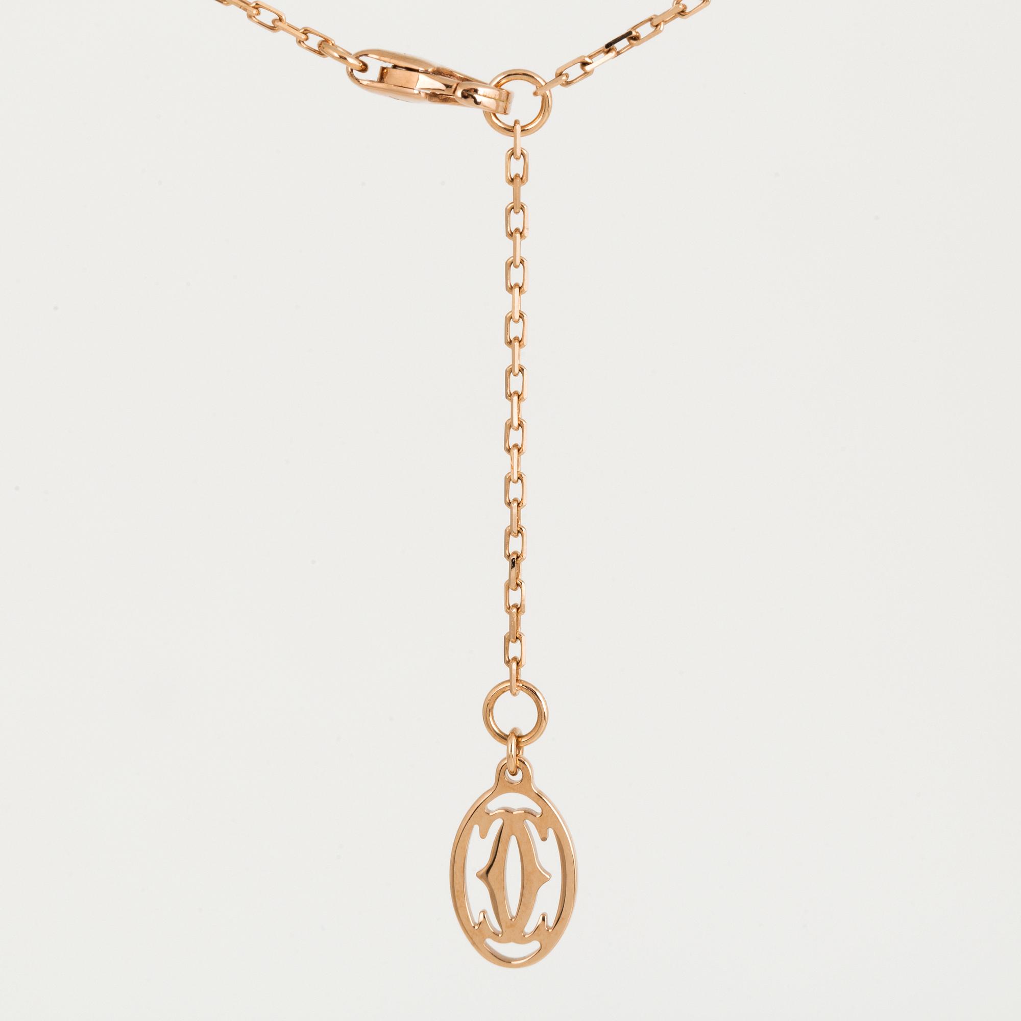 A Cartier 'Saphirs Légers de Cartier' 18K pink gold and pink sapphire necklace.