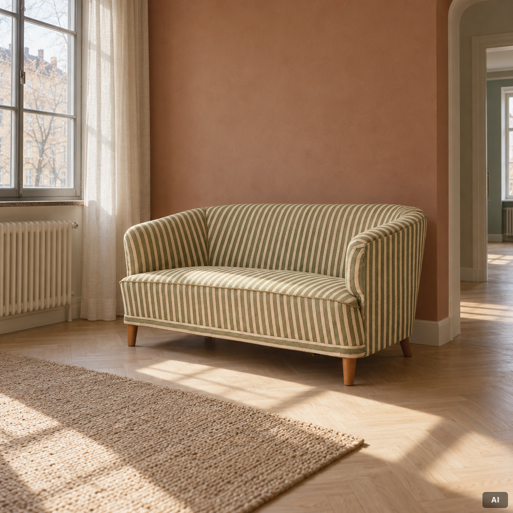 Sofa, Swedish modern, mid-20th century.