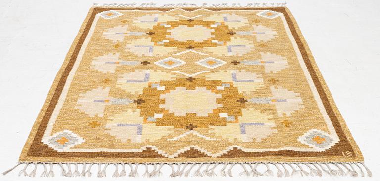 Ingegerd Silow, Rug, “Nejlikan”, rölakan, approx. 238 x 168 cm, signed IS.