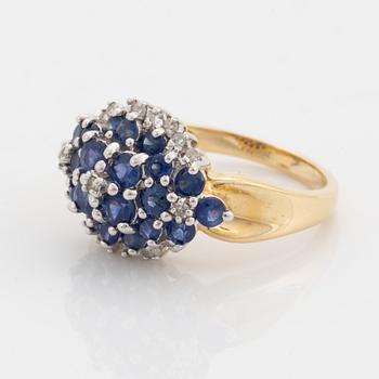 Sapphire and diamond ring.