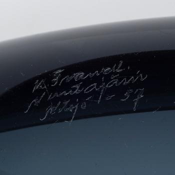 KAJ FRANCK, GLASSKULPTUR. Lansett. Sign. K. Franck, Nuutajärvi Notsjö -57.