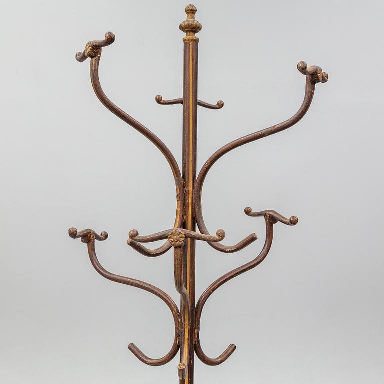 An iron clothes hanger, circa 1900.