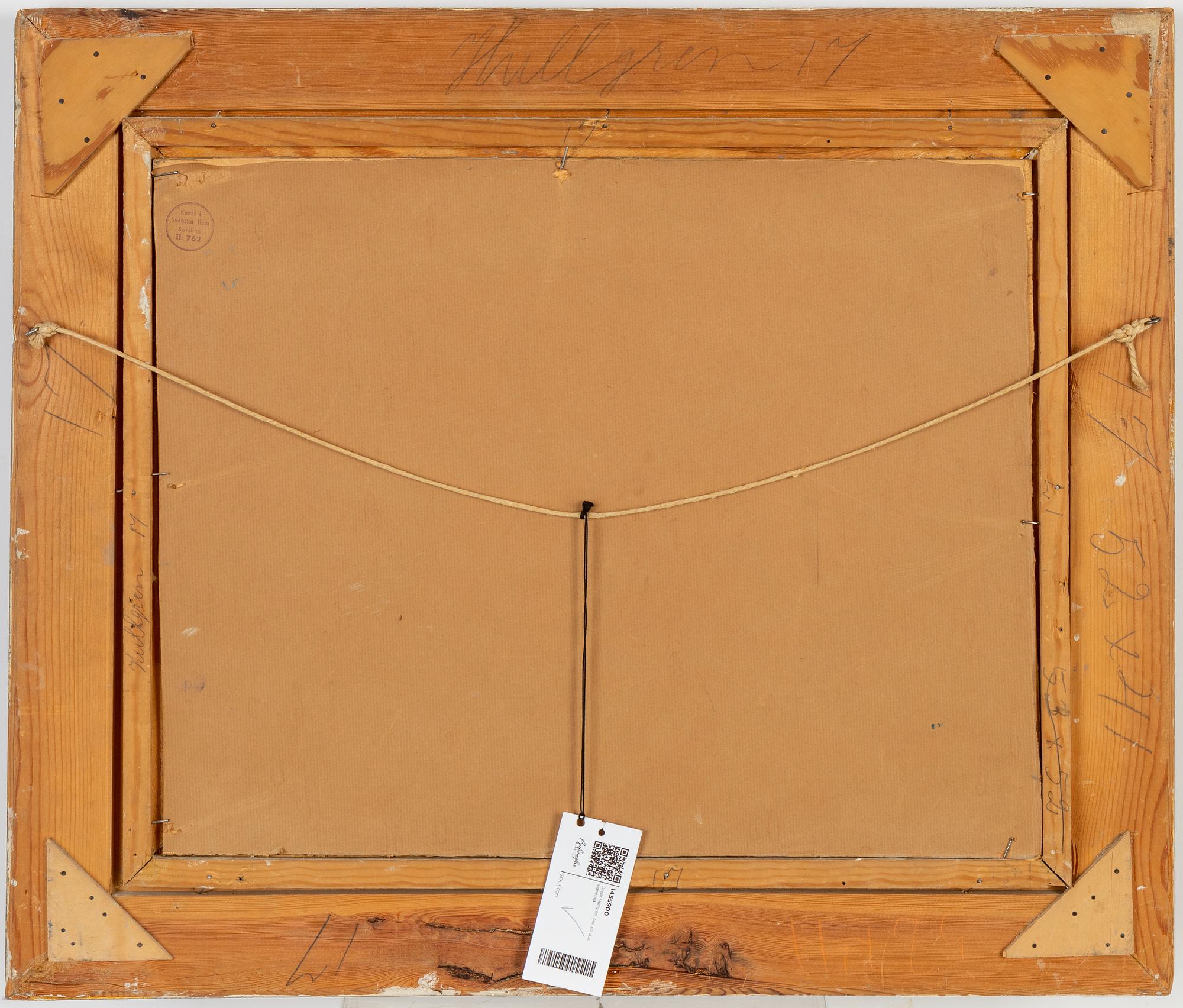 Oscar Hullgren, olja på duk, signerad.