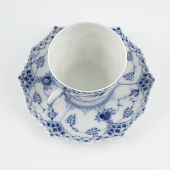 A 12-piece porcelain mocca service, 'Musselmalet', Royal Copenhagen, Denmark.