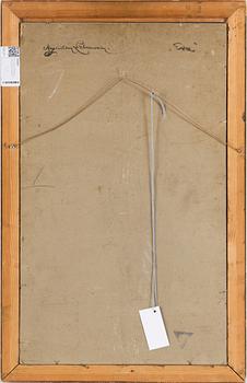 MAXIMILIAN LIEBENWEIN, signed ML and dated Wien 1914, gouache on paper panel.