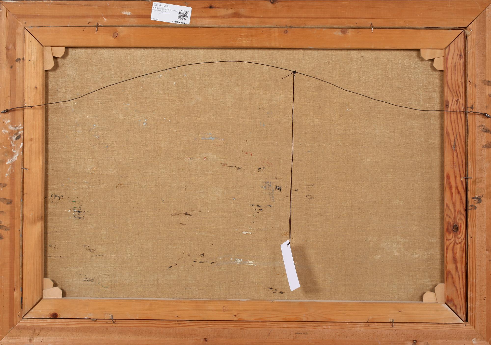 HUGO ÖFVERSTRÖM, olja på duk, signerad.