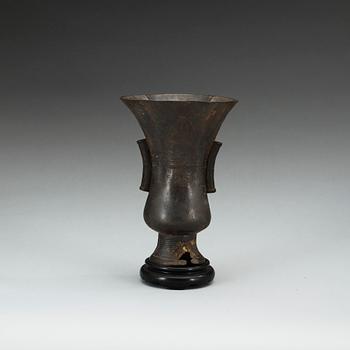 An archaistic bronze vase, presumably Ming dynasty.