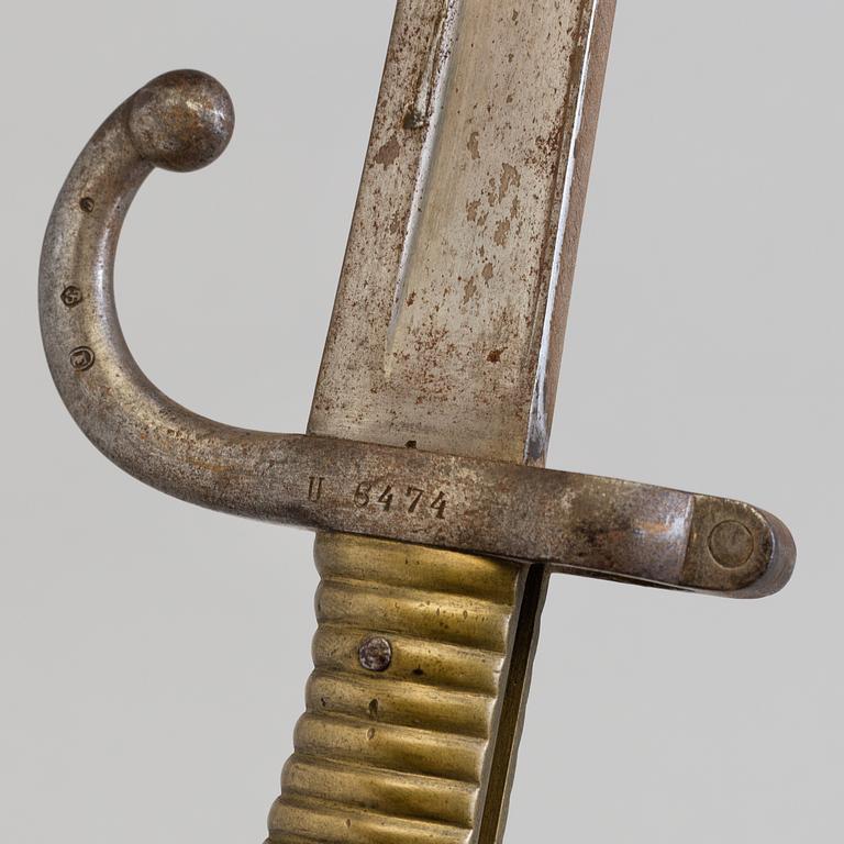 Two second half of the 19th century bayonets, one from France.