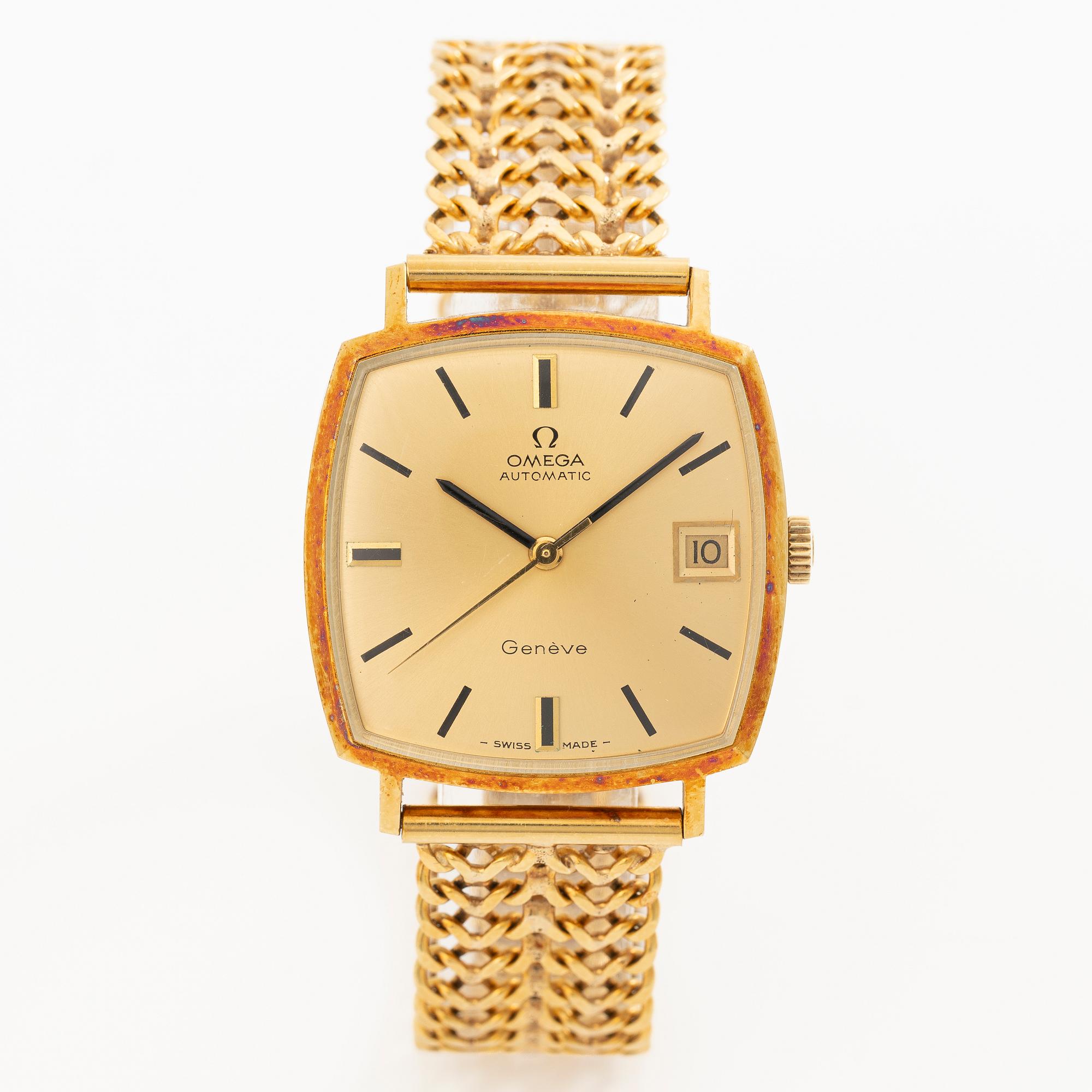 Omega, Genève, wristwatch, 31 x 31 (37) mm.