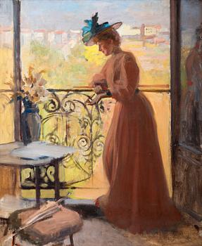 Albert Edelfelt, "LADY ON THE BALCONY, LA PARISIENNE".