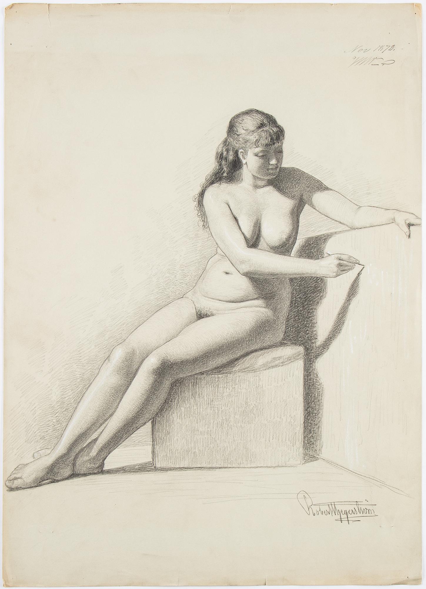 Eight signed and dated drawings by Robert Thegerström.