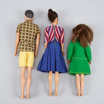 Barbie dolls, 1960s, and accessories.