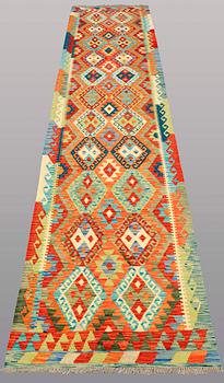 A RUNNER, Kilim, ca 387 x 79 cm.