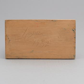 HERMAN ROSELL, sculpture, painted wood, signed and dated 1952.