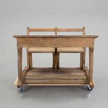 SKOLBÄNK, allmoge, sent 1800-tal.