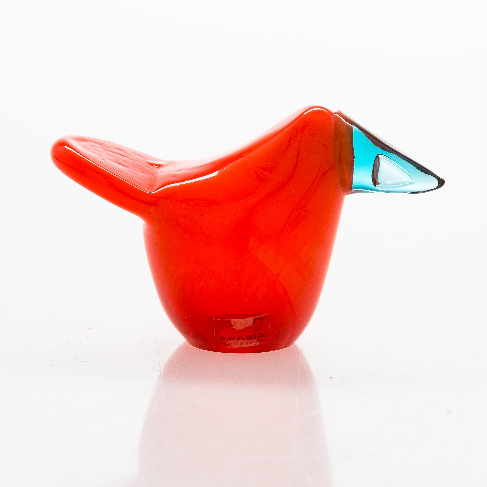 Oiva Toikka, glass bird signed Oiva Toikka Nuutajärvi Notsjö. 1972-78.