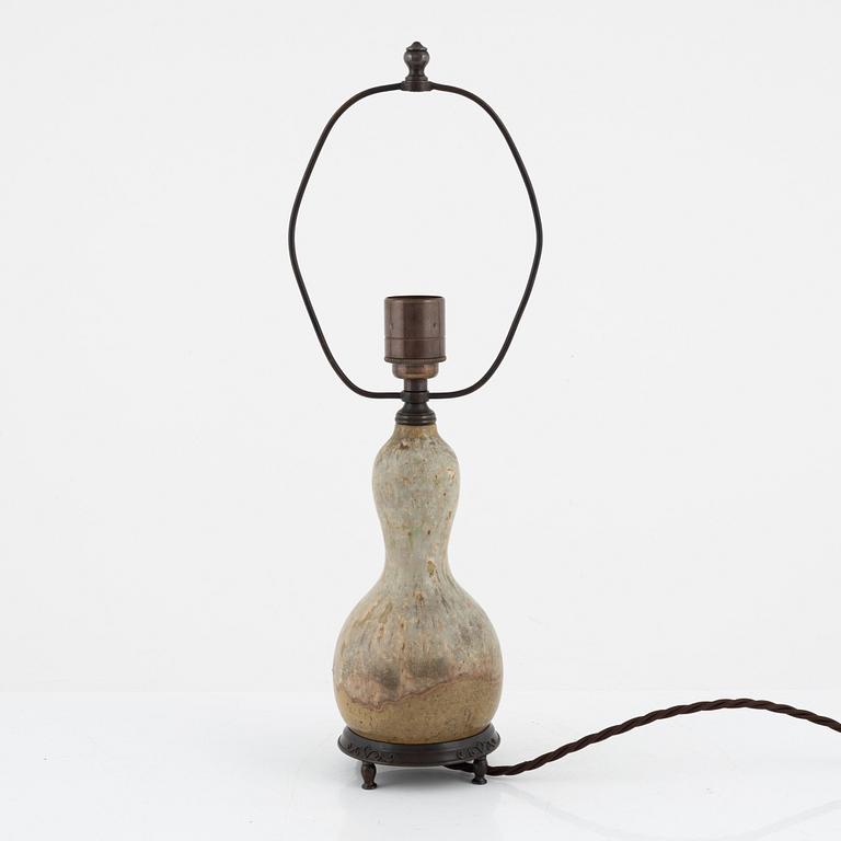 Patrick Nordström, a stoneware table lamp, Royal Copenhagen 1919.